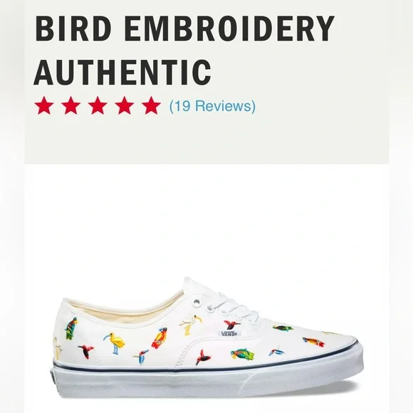 Vans - White with Bird Embroidery - Picture 5 of 8